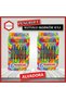 Boxed Set of 6 Marker Pens with Dual Tips, Thick & Fine Tip Colorful Set for Drawing and Coloring - 3