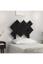 Bedside table, black, 72.5x3x81 cm, solid pine wood