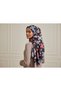 Geometric Patterned Women's Scarf – Modern Stylish Soft-Textured Daily & Special Occasion Scarf 95 X 95 cm - 4