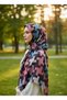 Geometric Patterned Women's Scarf – Modern Stylish Soft-Textured Daily & Special Occasion Scarf 95 X 95 cm - 2