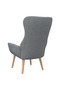 Lounge chair, light gray, textile - 5