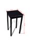 Bar table with 2 bar stools, black - 7