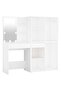 LED dressing table with 2 cabinets, white, engineered wood - 2