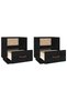 Bedside tables, 2 pcs., black, 40x34x45 cm, solid pine wood - 5
