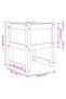 Planter, white, 40x40x52.5 cm, solid pine wood - 7