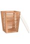 Bathroom stool, 40.5x40.5x56 cm, solid walnut wood - 4