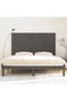 Wall-mounted headboard, gray, 185x3x110 cm, solid pine wood - 3