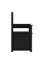 Bench, black, 112.5x51.5x96.5 cm, solid pine wood - 7