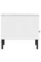 Bedside table with metal legs "OSLO", white, solid pine wood - 6