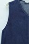 Yan Pocketed Half-Buttoned Jacket Gilet Jeans Set -Laci - 3