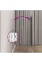 Wall-mounted headboard, gray, 81x3x91.5 cm, solid pine wood - 6