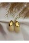 Gold Detailed Drop Steel Earrings