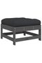 Garden stool with Pillow, gray, solid pine wood - 6