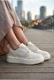 Icy women's sneaker - comfortable, high-platform casual sports shoe - off-white - 3