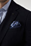 Pique Men's Dark Navy Blue Poly Viscose Fabric Knitted Jacket+Pants+ Vest Set Slim Fit Suit - 2