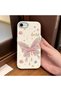 iPhone 7/8/Se 2020 2022 Compatible Beautiful Butterfly Patterned Leather Textured Phone Case - 2
