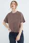Metal-Accented Crew Neck Slit T-Shirt - 6
