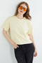 Metal-Accented Crew Neck Slit T-Shirt - 2