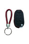 Peugeot Key Case Cover 301 307 308 208 508 2008 3008 Compatible Black Red Braided - 2
