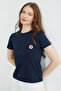 Floral Embroidered Crew Neck T-Shirt - 5
