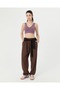 Lilac Purple Ecovero ™ Viscose Gathered V-Neck Yoga Bra with Breast Pads - 5