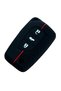 Key Case Cover, Toyota Corolla Auris Yaris Verso Hilux, Black Red Honeycomb Patterned - 5