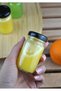 6 Pieces Transparent Glass Shot Detox Bottle 67 ml Leak-Proof Mini Jar with Black Metal Lid - 3