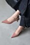 Molly Women's Heeled Patent Leather Shoes Roze - 2