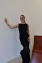 Women's Black Lace Zero Sleeve Fish Dress - 3