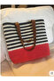 Megahan Boutique Red White Navy Blue Modern Paper Rope Beach Bag Si - 2