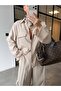 TENCEL™ Fabric Pocketed Shirt Cargo Pants Suit Beige - 4