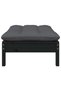 Garden stool with Pillow anthracite, black, solid pine wood - 2