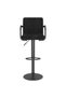 Scaun de bar, negru, catifea - 3