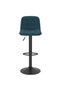 Bar stools, 2 pcs., blue, Velvet - 4