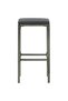 Bar stools with cushions, 4 pcs., grey, polyrattan - 5