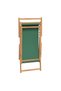 Folding beach chair, green, solid teak wood - 6
