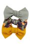 - Mira Assorted Big Ribbon Bow Headband for Babies - Green, Yellow & Army Print - 3