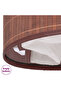 Bamboo laundry basket, oval, brown - 7