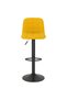 Bar stools, 2 pcs., yellow, Velvet - 4