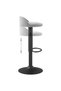 Bar stool, light gray, Velvet - 5