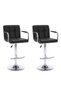 Bar stools, 2 pcs., black, eco- Leather - 2