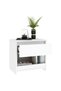 Bedside table, white, 40x30x39 cm, chipboard - 3