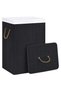 Bamboo laundry basket, black - 3