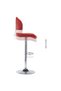 Bar stool, wine red, eco- Leather - 6