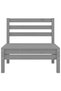 Garden center sofas, 2 pcs., gray, solid pine wood - 3