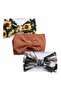 - Mira Assorted Big Ribbon Bow Headband for Babies - Sunflower & Army Print - 4