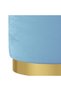 Round storage stool, light blue, Velvet - 4