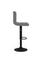 Bar stool, dark grey, Velvet - 4