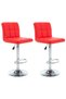 Bar stools, 2 pcs., red, eco- Leather - 2