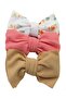 - Mira Assorted Big Ribbon Bow Headband for Babies - White Floral Small Print